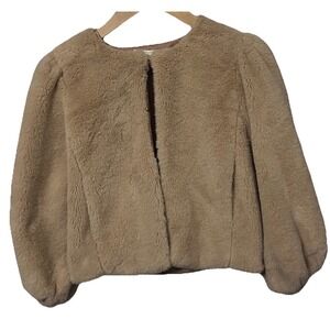 Chelsea & Violet Girl's Medium Light Brown Faux Fur Jacket SJ-004